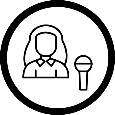 kadın simge vektör illüstrasyonu