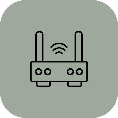 router simgesi vektör illüstrasyonu
