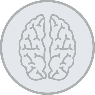 Moda olan basit biçim izole edilmiş beyin simgesi