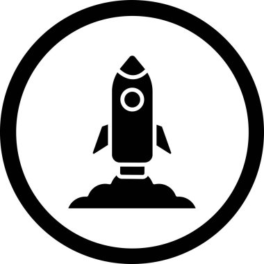 roket ikonu vektör illüstrasyonu