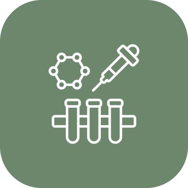 Modern b 'nin vektör çizimi mikroskop simgesinden yoksun