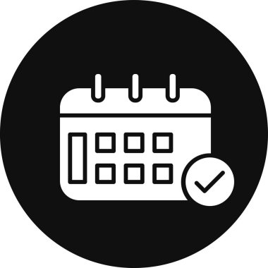 Soyut arkaplan gruplandırılmış ve düzenlenebilir takvim simgesi.