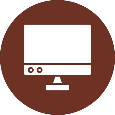 bilgisayar monitörü ikon vektör illüstrasyonu