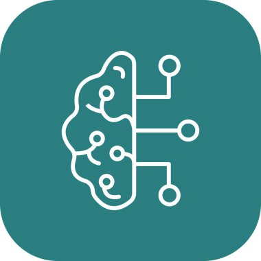 Yapay zeka ağ ve mobil için izole edilmiş simge