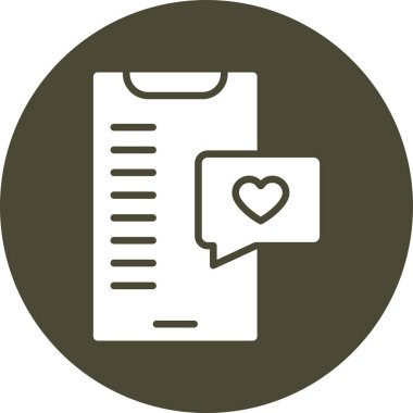 Bir kalp simgesinin vektör illüstrasyonu