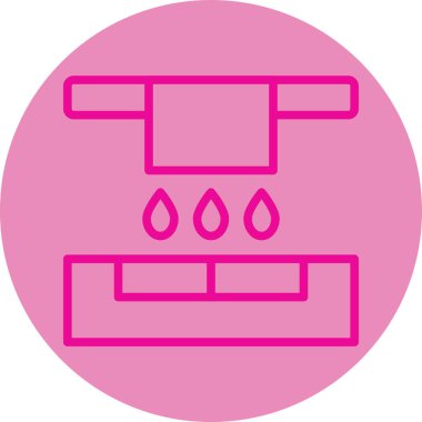 Su musluğu. Basit resimleme