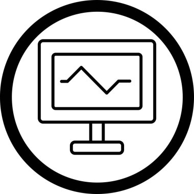 Bilgisayar ekran simgesini ana hat biçiminde izleName