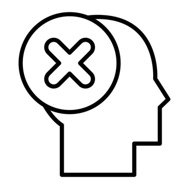 Kırık beyin çizgisi simgesi.