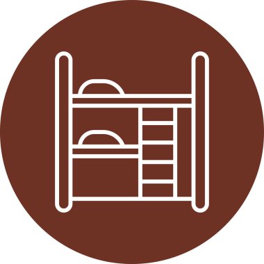 Yatak simgesinin vektör illüstrasyonu