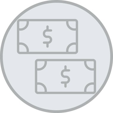 Dolar düz vektör simgesi