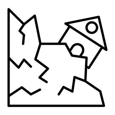 Kırık duvar simgesi, dış hat biçimi