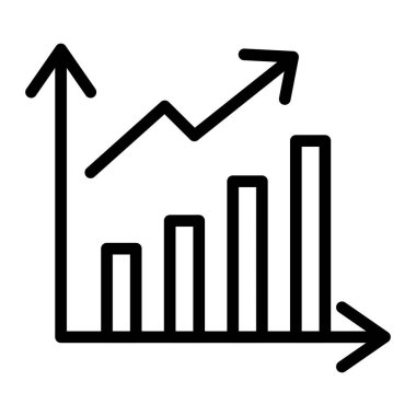 İş grafiği Web simgesi vektör illüstrasyonu