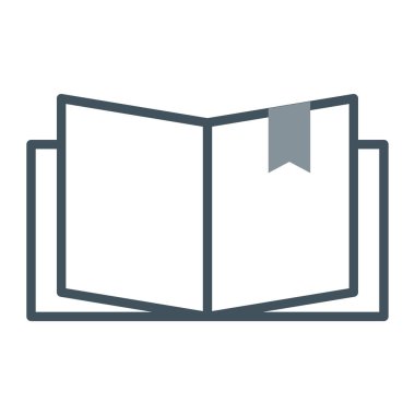 Açık kitap, eğitim ikonu. Kitap simgesini aç. vektör illüstrasyonu