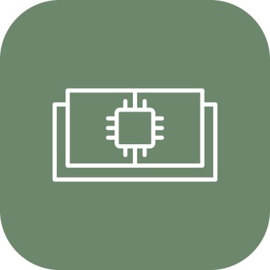 Benzersiz Cpu vektör simgesi