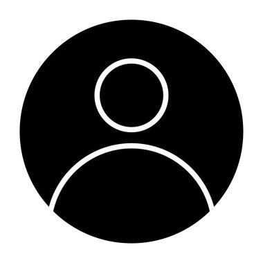 beyaz arkaplanda kullanıcı düz simgesi