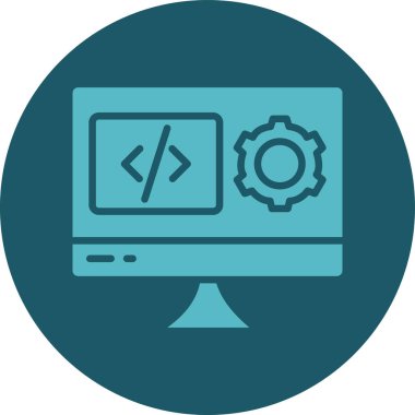 Web geliştirme simgesi vektör illüstrasyonu