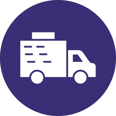 Teslimat kamyonu simgesinin vektör çizimi