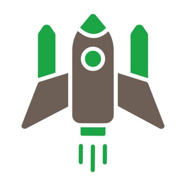 roket ikonu vektör illüstrasyonu