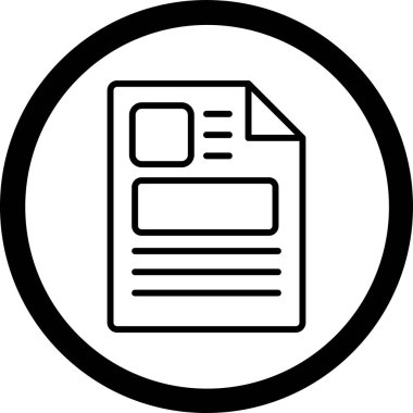 belge simgesi vektör illüstrasyonu