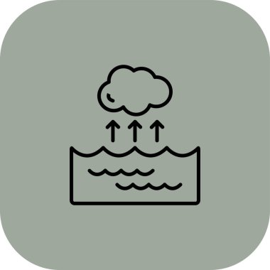 güzel su vektör çizgisi simgesi