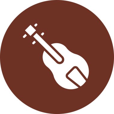 Bir gitar simgesinin vektör illüstrasyonu