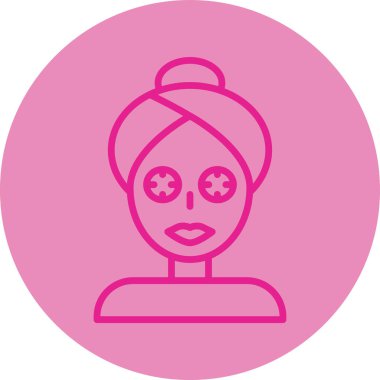 Eşarplı bir kadının vektör çizimi