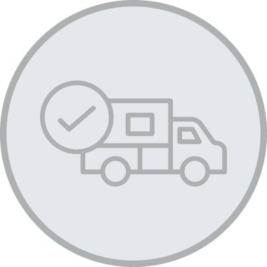 Teslimat aracı ikonu. Basit resimleme