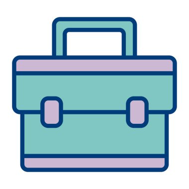 Evrak çantası. Web simgesi vektör illüstrasyonu