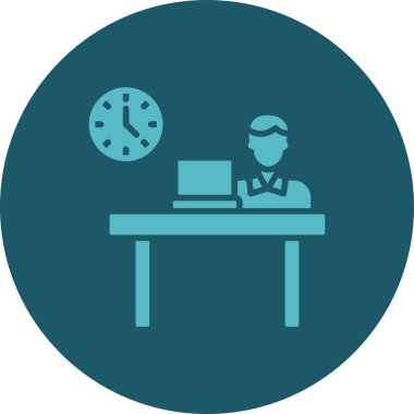 Dizüstü bilgisayarı olan bir adamın vektör çizimi