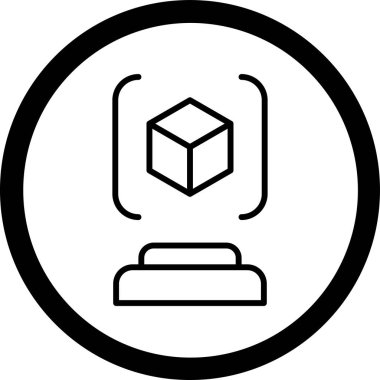 Moda biçimi izole edilmiş arkaplanda kutu simgesi