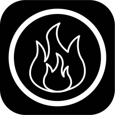Bir ateş simgesinin vektör illüstrasyonu