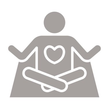 Yoga ikonu. Taslak çizimi. sembol ve ağ