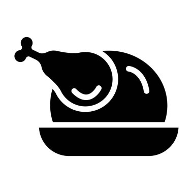 tavuk budu vektör simgesi düz simge