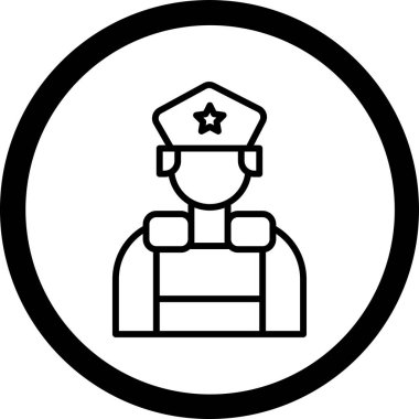 Polis simgesi, vektör illüstrasyonu