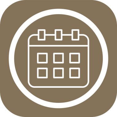 Takvim simgesi soyut arkaplanda izole edildi