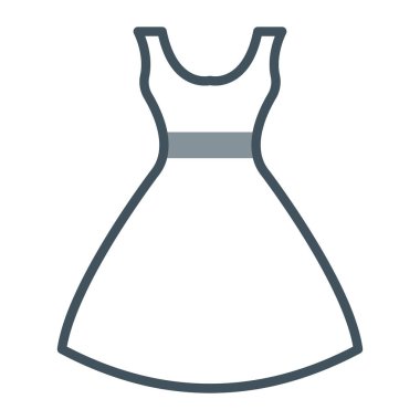 elbise vektör çizgisi simgesi, moda, moda, elbise simgesi,