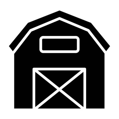 Ahır. Web simgesi basit illüstrasyon