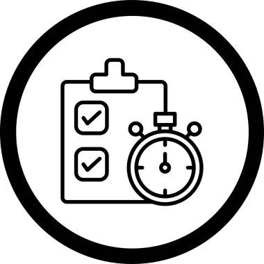 Kontrol listesi simgesi vektör illüstrasyonu