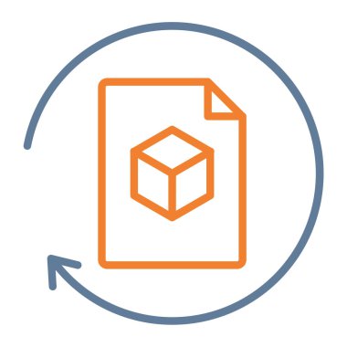 Dosya biçim simgesinin vektör illüstrasyonu