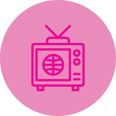 vektör televizyon simgesi illüstrasyonu