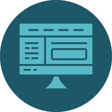 vektör lcd simgesi illüstrasyonu