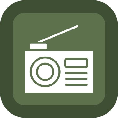 radyo alıcısı simgesi, vektör illüstrasyonu