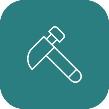 Çekiç ikonunun çizimi. güzel modern simge aynı zamanda tamir simgesi olarak da kullanılabilir.