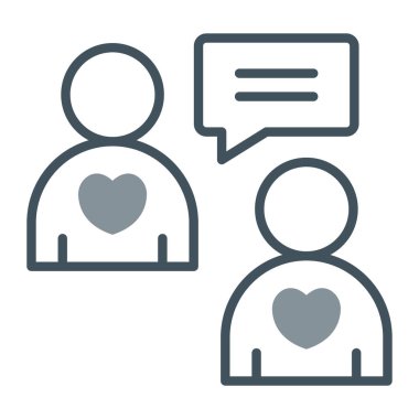 sohbet, iletişim, kalp simgesi, vektör,