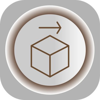 küp simgesi, vektör illüstrasyonu