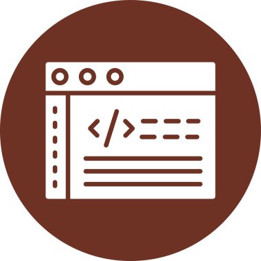 Kod kodlama simgesi doldurulmuş ana hatlar biçiminde