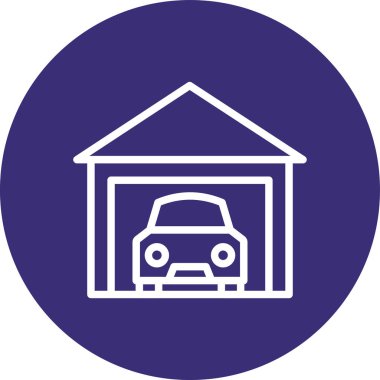 garaj simgesi vektör illüstrasyonu