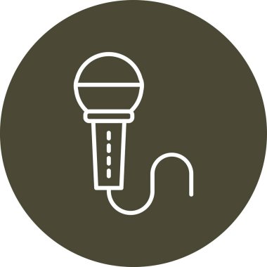 Mikrofon simgesinin vektör illüstrasyonu