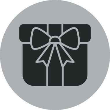 Hediye kutusu sembolü. Tarz. düz sembol.