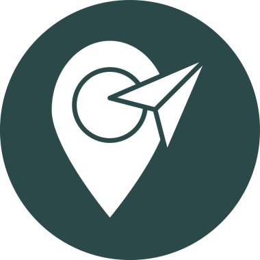 Bir harita simgesinin vektör illüstrasyonu